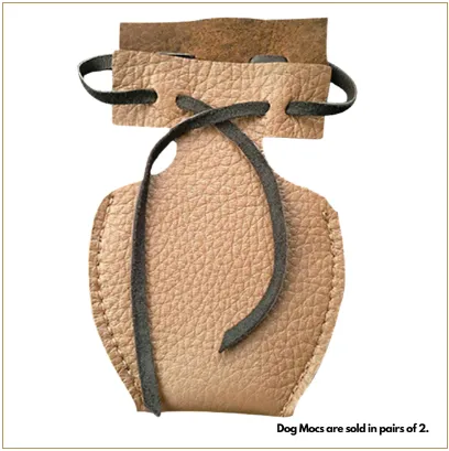 1 Pair of Dog Mocs (Sold in pairs) - Classic Brown