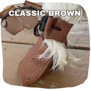 1 Pair of Dog Mocs (Sold in pairs) - Classic Brown