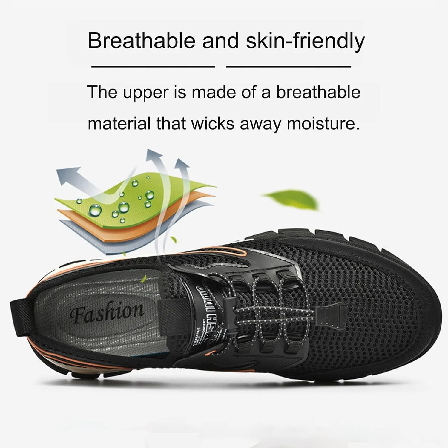Aceptolcom Men Outdoor Quick Dry Water Hiking Shoes,Breathable Lightweight Arch Support Training Walking Shoes Trekking Shoes Trail Shoes