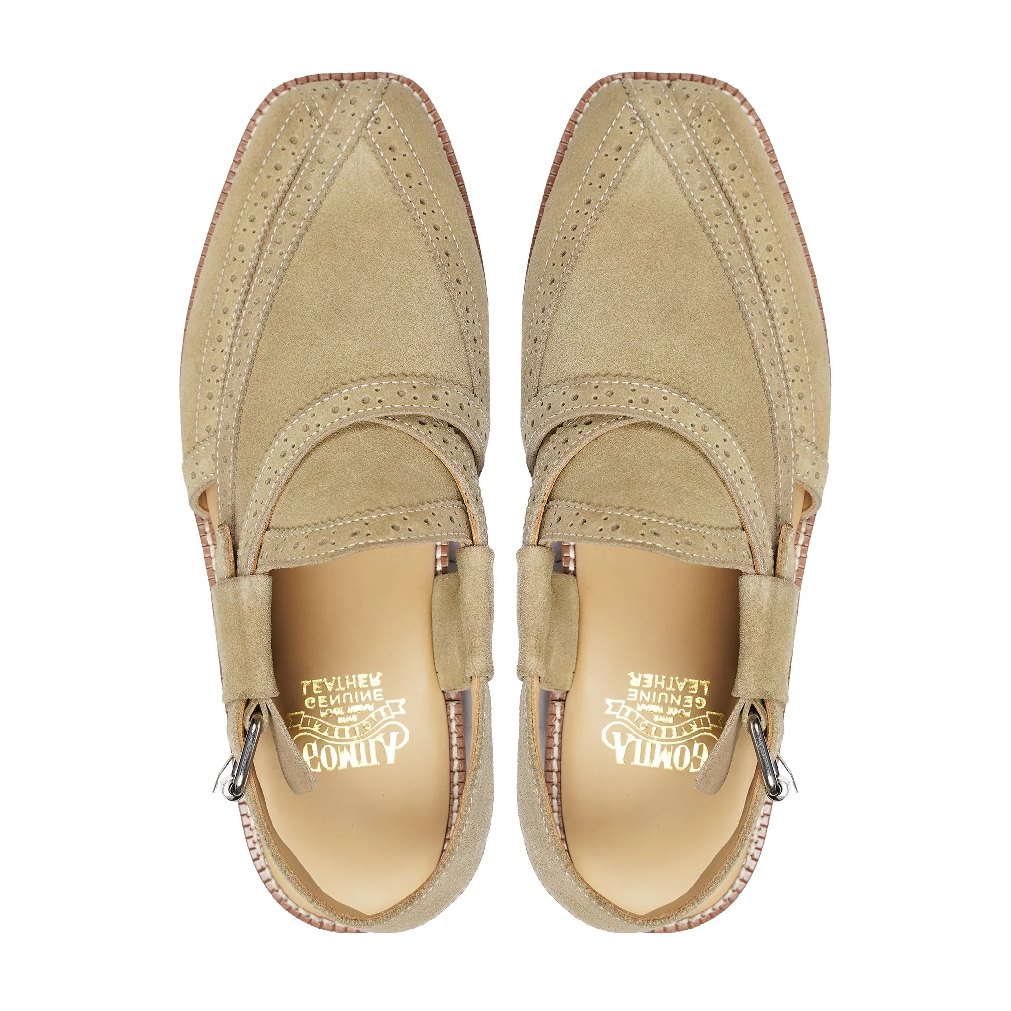 Akari - Men's Tan Kid Suede Sandal
