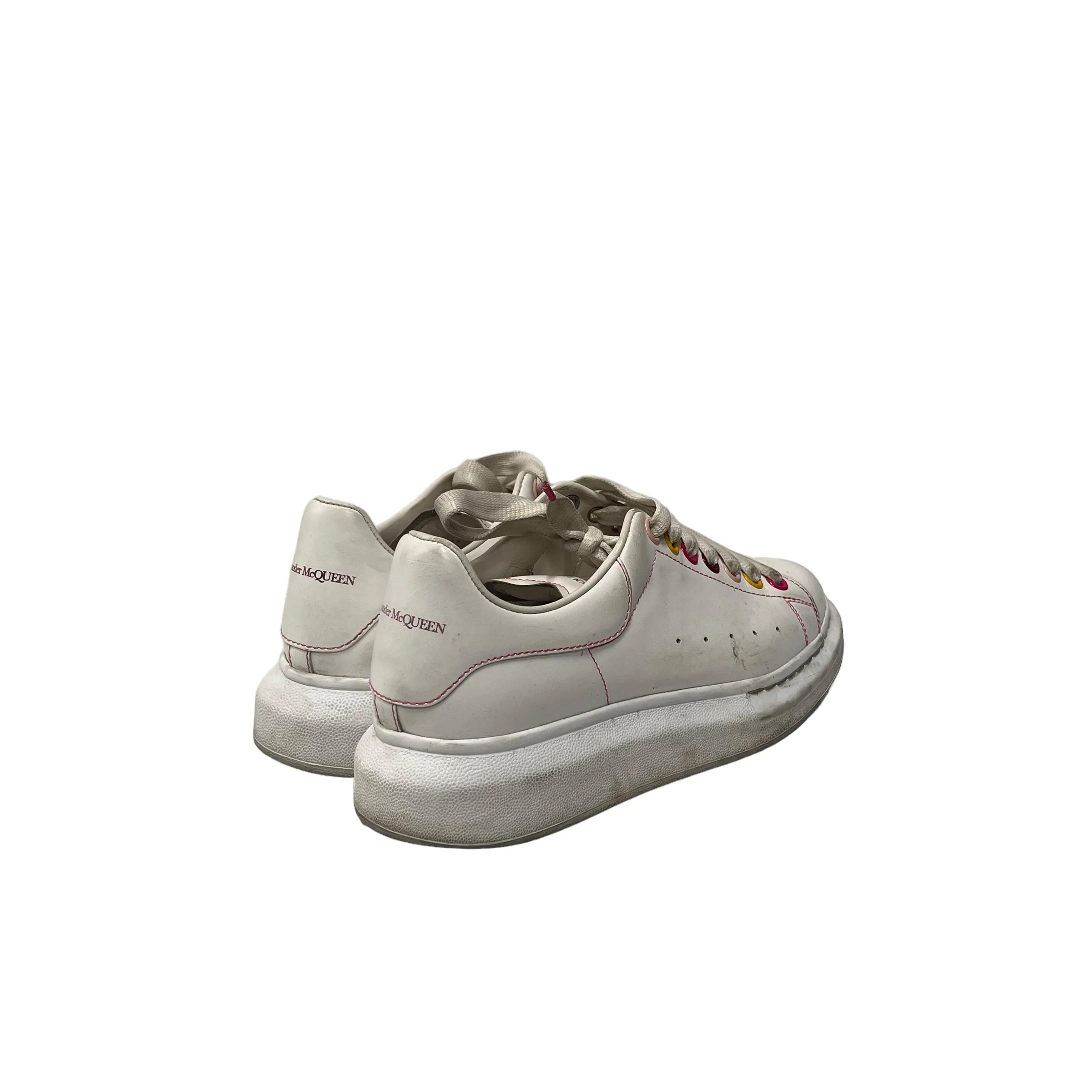 Alexander McQueen/Low-Sneakers/EU 38/Leather/WHT/Rainbow Eyelet Sneaker