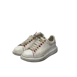 Alexander McQueen/Low-Sneakers/EU 38/Leather/WHT/Rainbow Eyelet Sneaker
