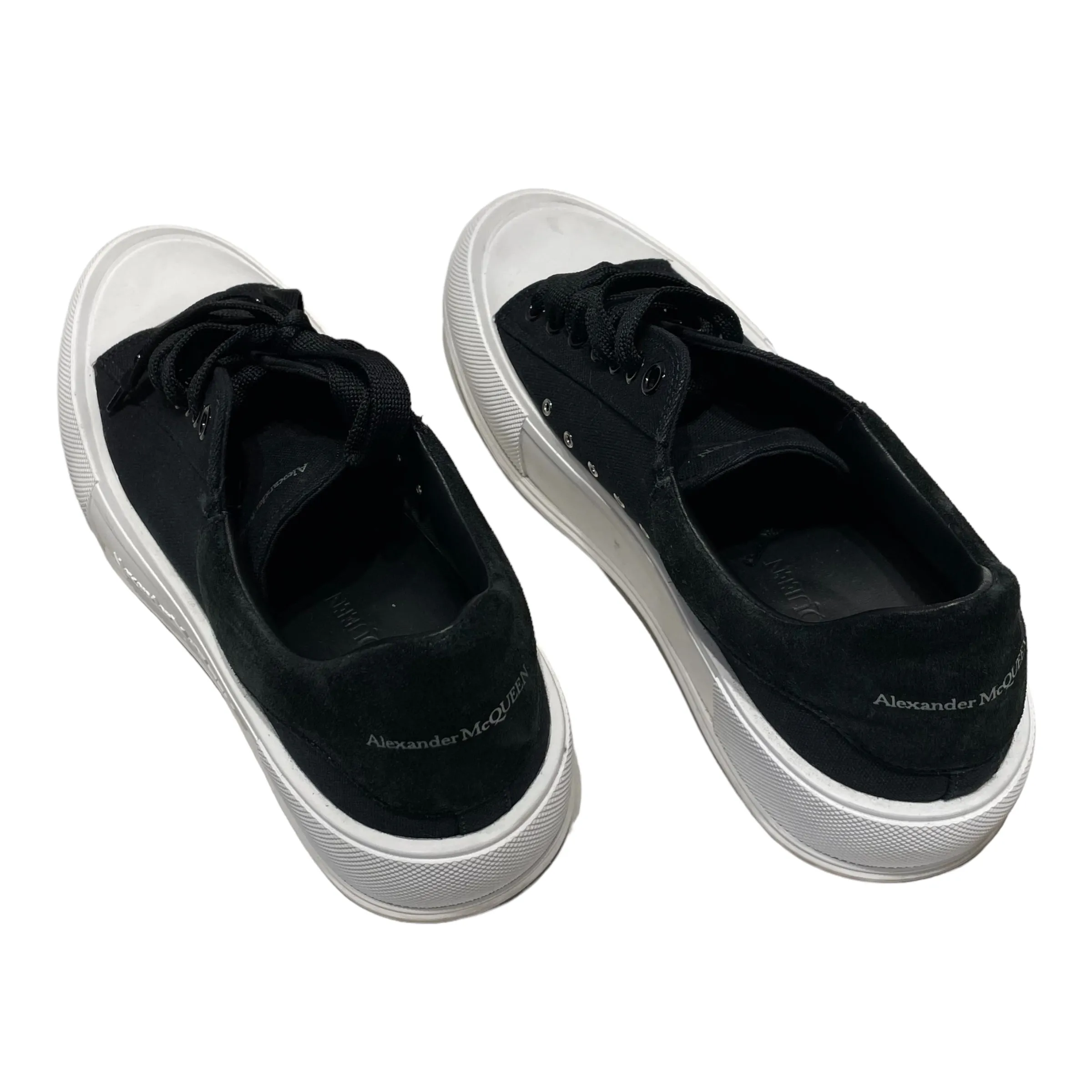 Alexander McQueen/Low-Sneakers/US 12/Cotton/BLK/plimsoll