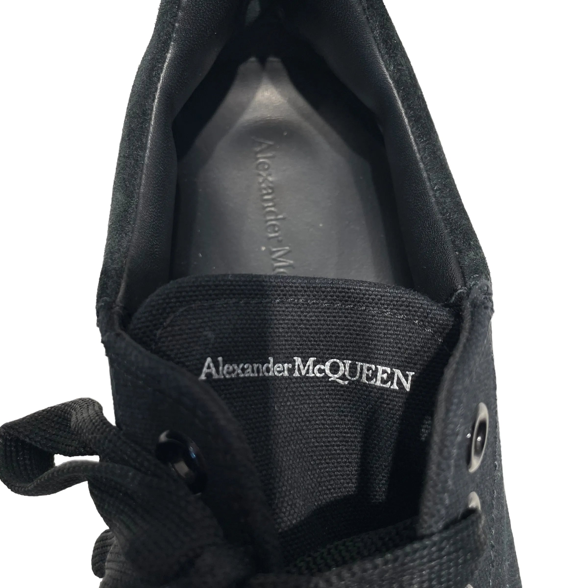 Alexander McQueen/Low-Sneakers/US 12/Cotton/BLK/plimsoll