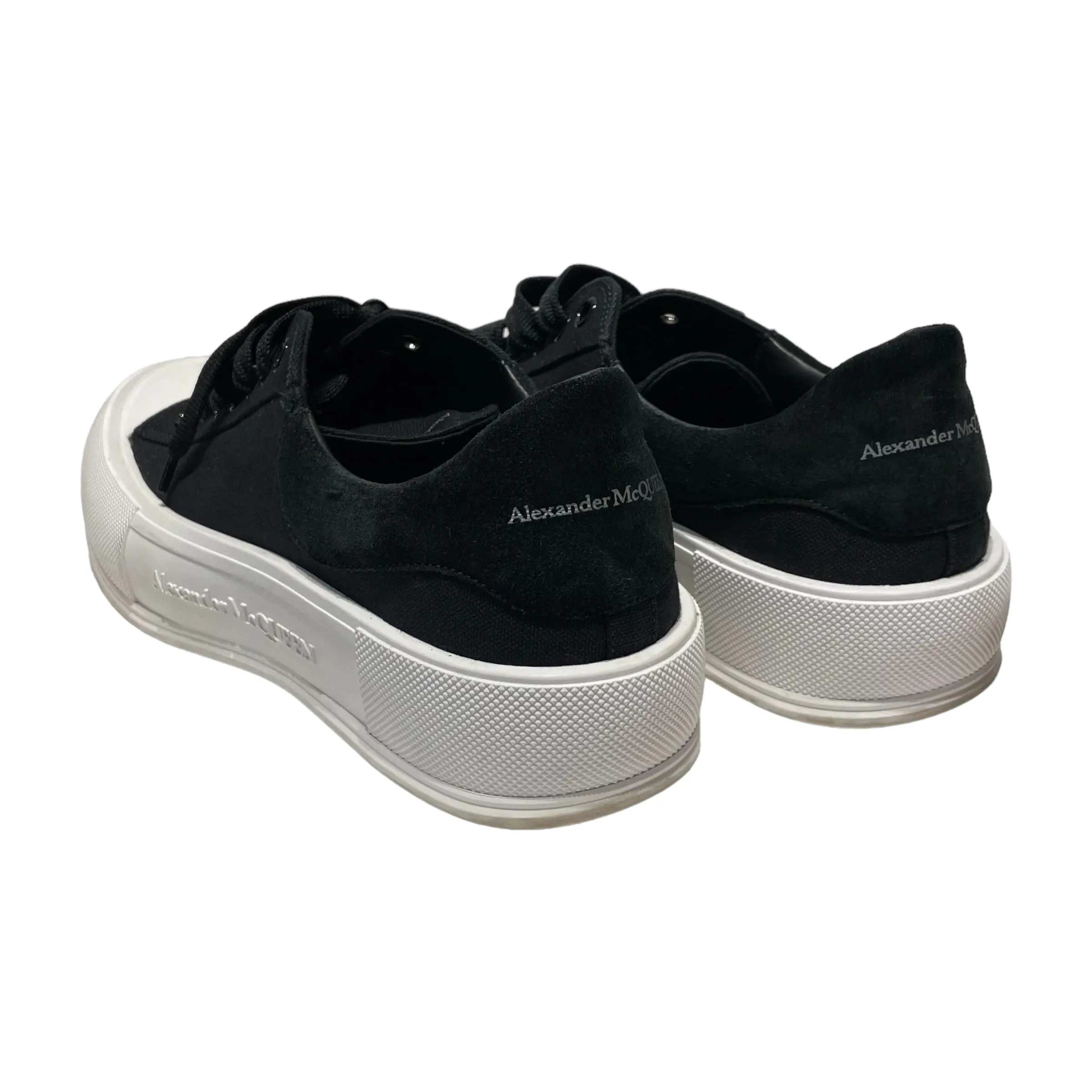 Alexander McQueen/Low-Sneakers/US 12/Cotton/BLK/plimsoll