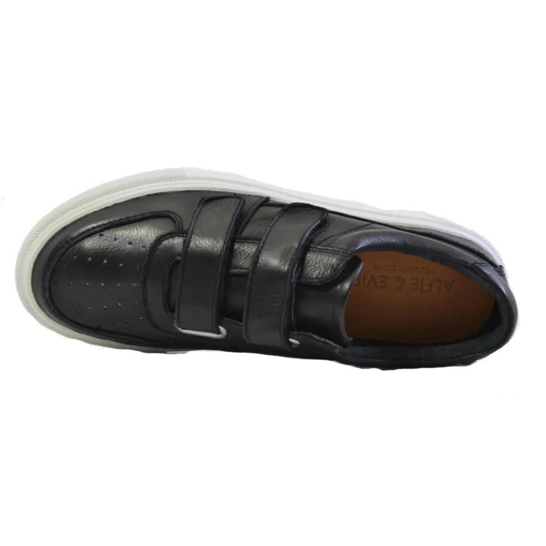 Alfie & Evie Kry Black Chunky Leather Sneaker