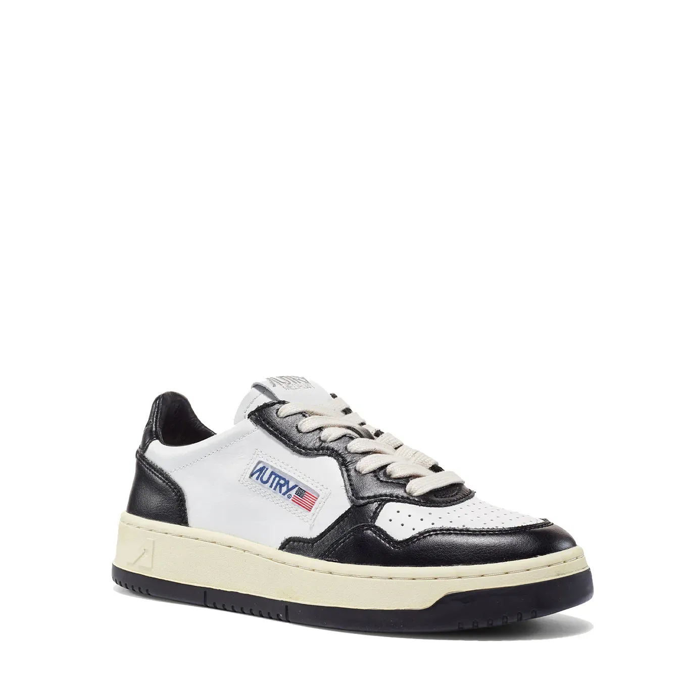 Autry Womens Medalist Low Trainer Leather / Leather - White / Black