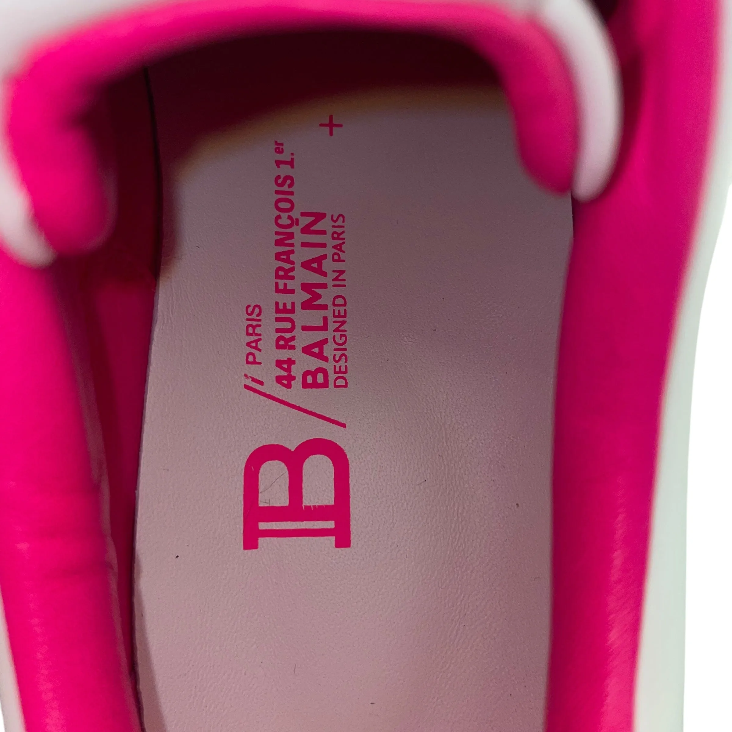 BALMAIN/Low-Sneakers/US 8/Leather/WHT/