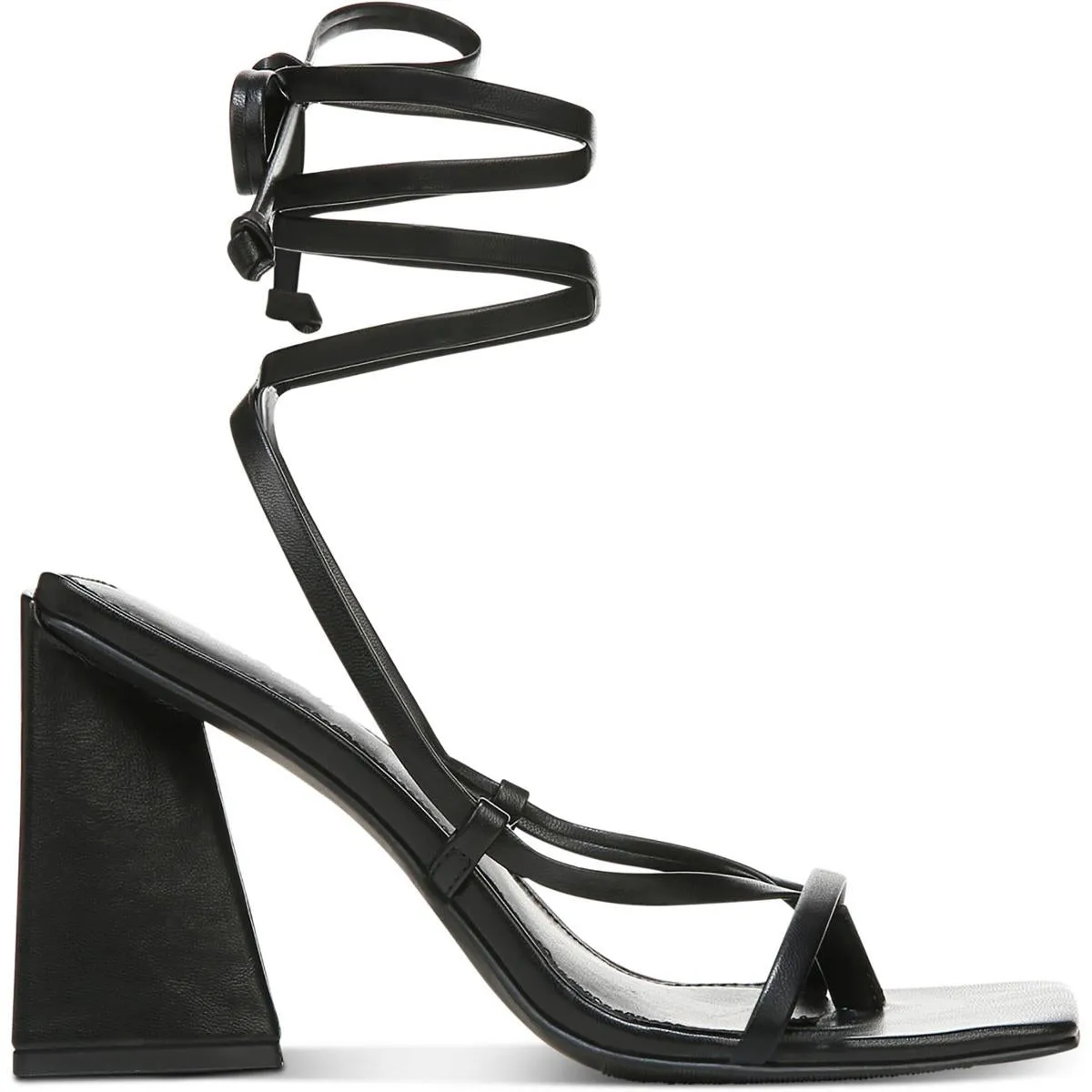 Bar III Womens Alana Faux Leather Ankle Tie Slingback Sandals