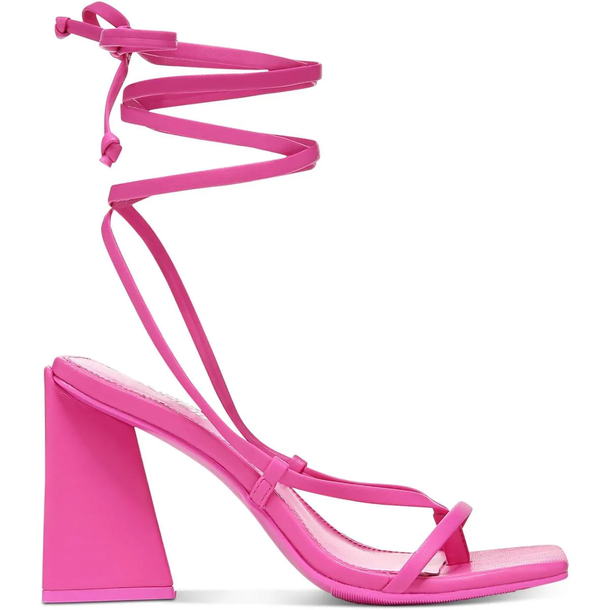 Bar III Womens Alana Faux Leather Ankle Tie Slingback Sandals