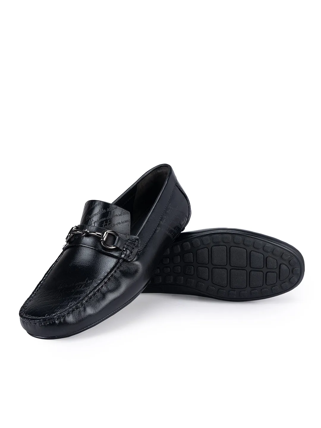 Black Signato Leather Moccasins