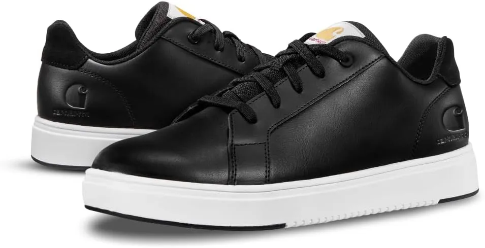 Carhartt Detroit Leather Sneakers for Men - Comfortable Shoes for Men with Wide Toe Box, Comfort Footbed and Midsole, and Slip-Resistant Outsole