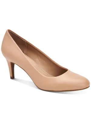 CHARTER CLUB Womens Beige Comfort Padiee Round Toe Stiletto Slip On Dress Pumps Shoes M