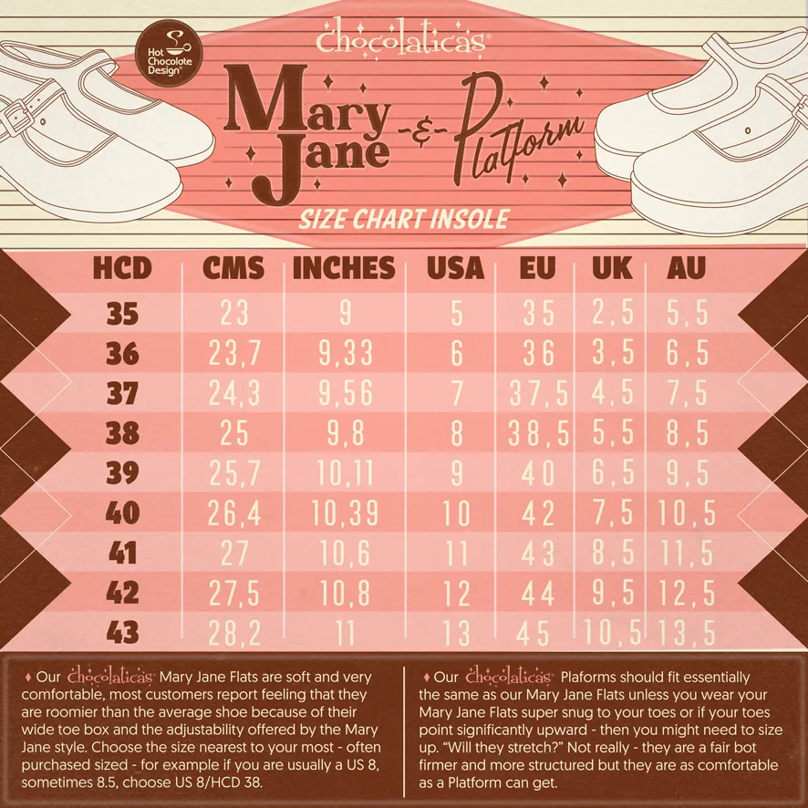 Chocolaticas® Albine Bat Women's Mary Jane Flat from Hot Chocolate Design