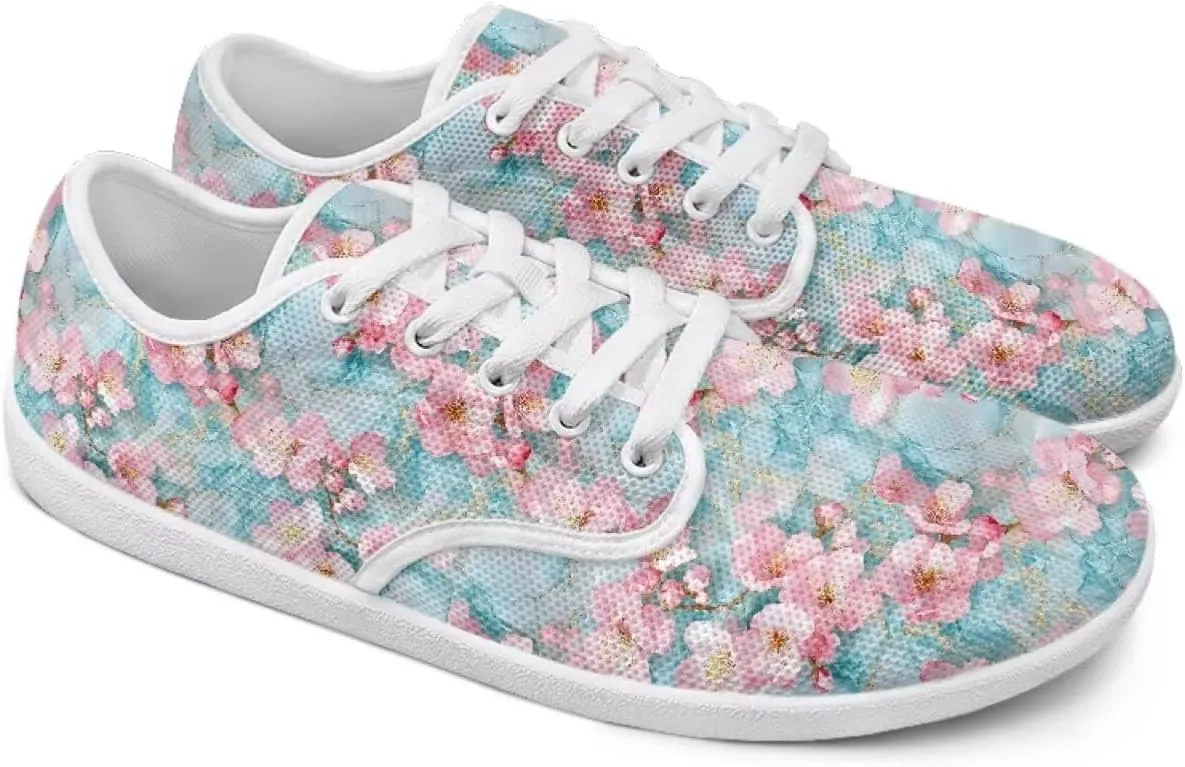 Coloranimal Womens Sneakers Barefoot Shoes Women Casual Walking Shoes Lace Up Shoes Wide Toe Box Shoes Fashion Sneakers Lightweight Footwear
