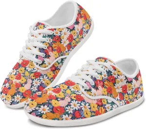 Coloranimal Womens Sneakers Barefoot Shoes Women Casual Walking Shoes Lace Up Shoes Wide Toe Box Shoes Fashion Sneakers Lightweight Footwear