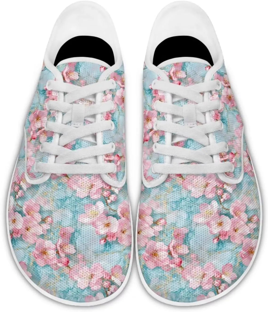 Coloranimal Womens Sneakers Barefoot Shoes Women Casual Walking Shoes Lace Up Shoes Wide Toe Box Shoes Fashion Sneakers Lightweight Footwear