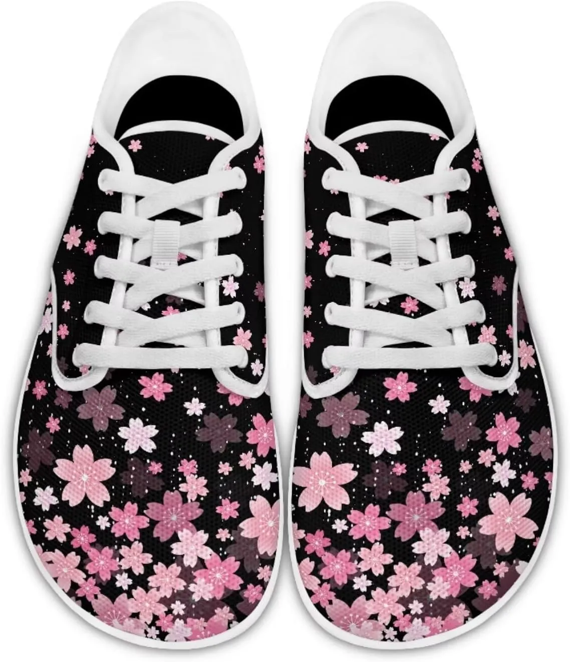 Coloranimal Womens Sneakers Barefoot Shoes Women Casual Walking Shoes Lace Up Shoes Wide Toe Box Shoes Fashion Sneakers Lightweight Footwear