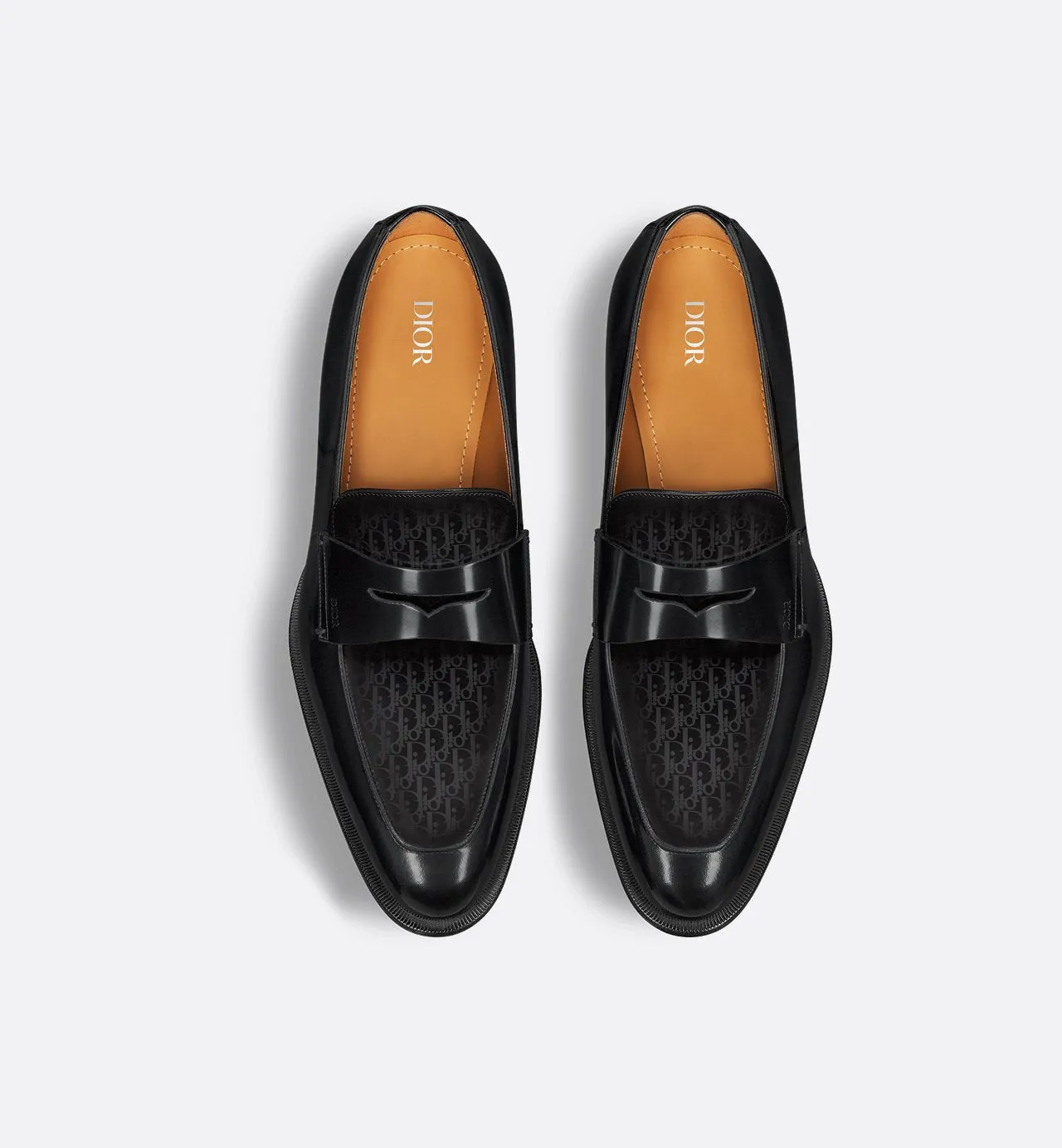Dior Timeless Loafer Black Polished Calfskin With Dior Oblique Gradient