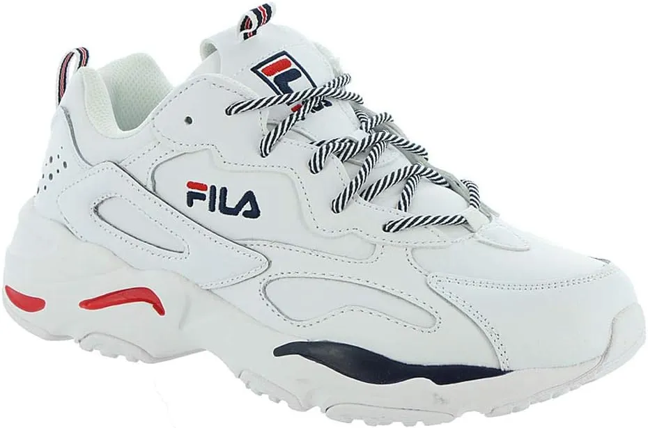 Fila Men's Ray Tracer Sneakers White/Navy/Red 9
