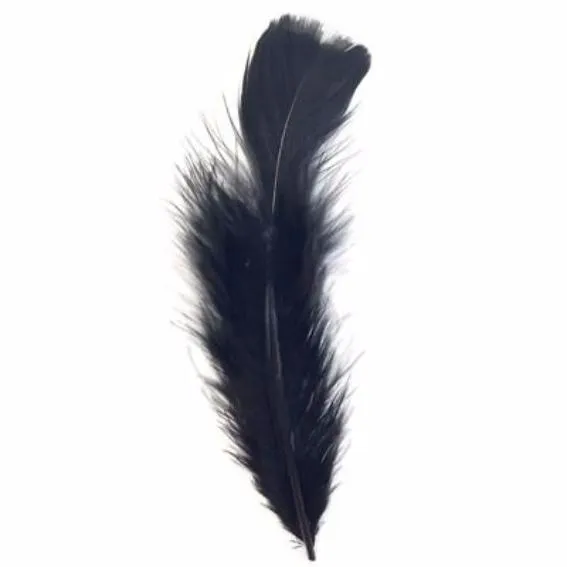Flat Top Marabou Feather Pack 10 grams - Black