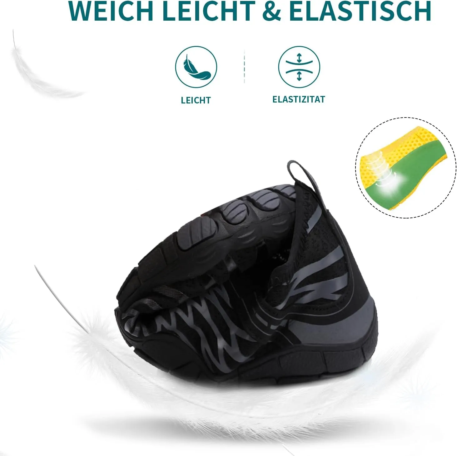 Hike Barefoot Shoes for Women Men, New Barefoot Footwear, Non-Slip Water Shoes,Breathable Non-Slip Footwear Wide Toe