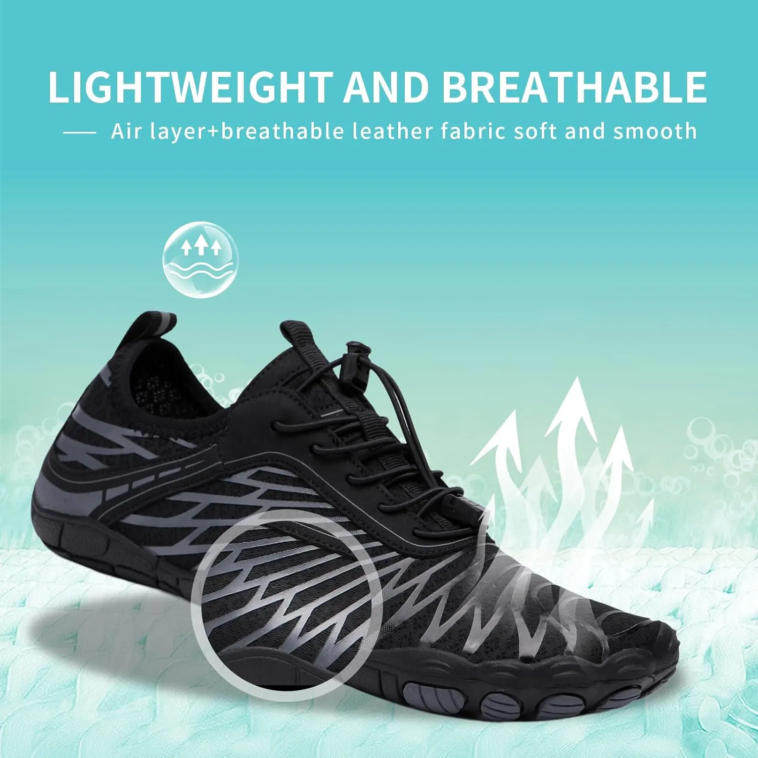 Hike Barefoot Shoes for Women Men, New Barefoot Footwear, Non-Slip Water Shoes,Breathable Non-Slip Footwear Wide Toe