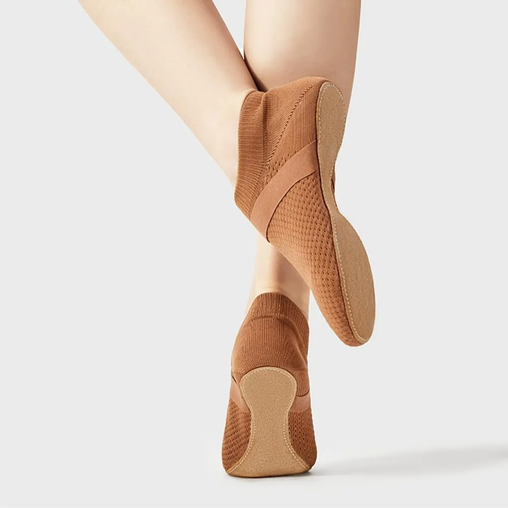 HIPPOSEUS Jazz Shoe Slip-on for Women and Men's Dance Shoes with Suede Sole