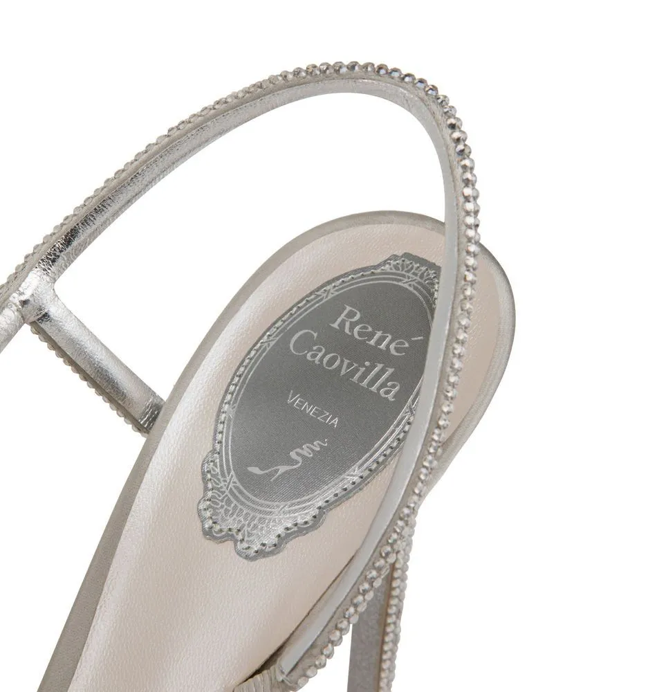 Irini Silver Crystal Sandals