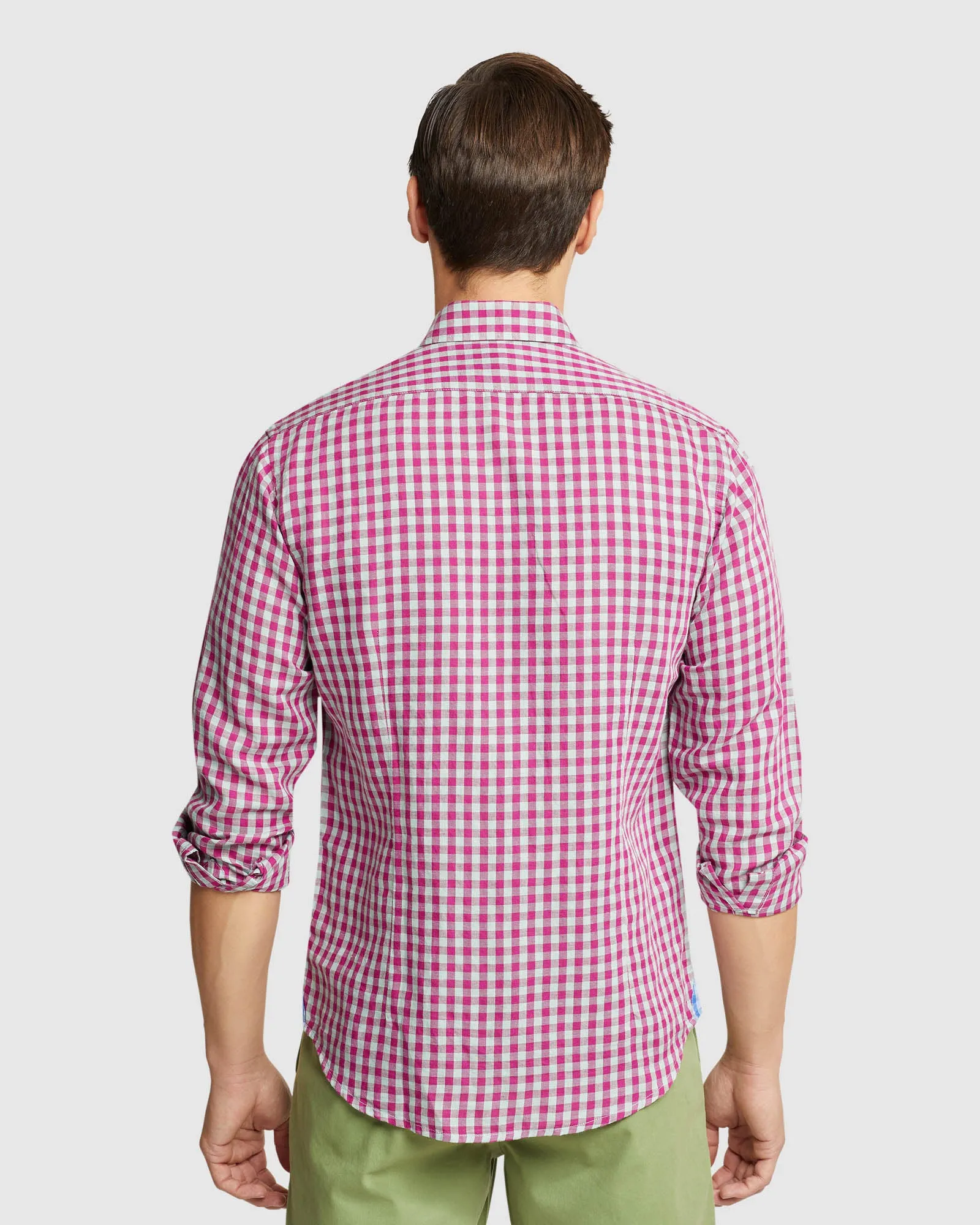 Kenton Linen Blend Checked Shirt