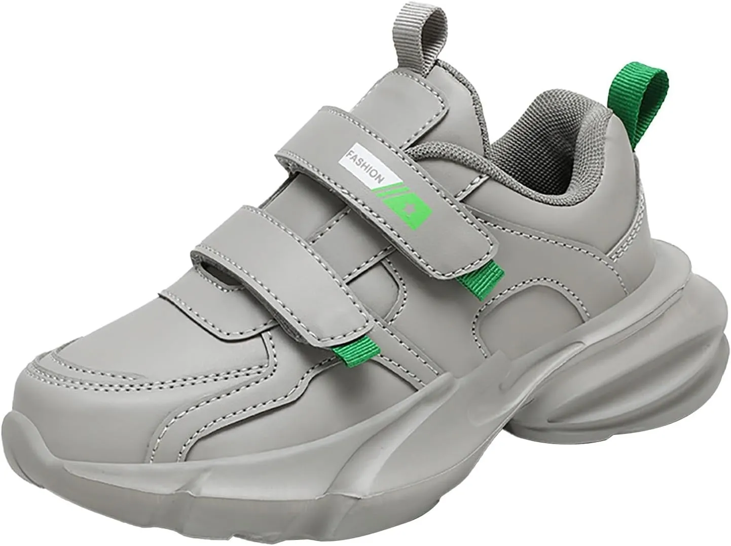 Kids Boys & Girls Athletic Sneakers Chunky Cushion Heel Running & Hiking Lace-Up Lightweight Shoes for Little Kid
