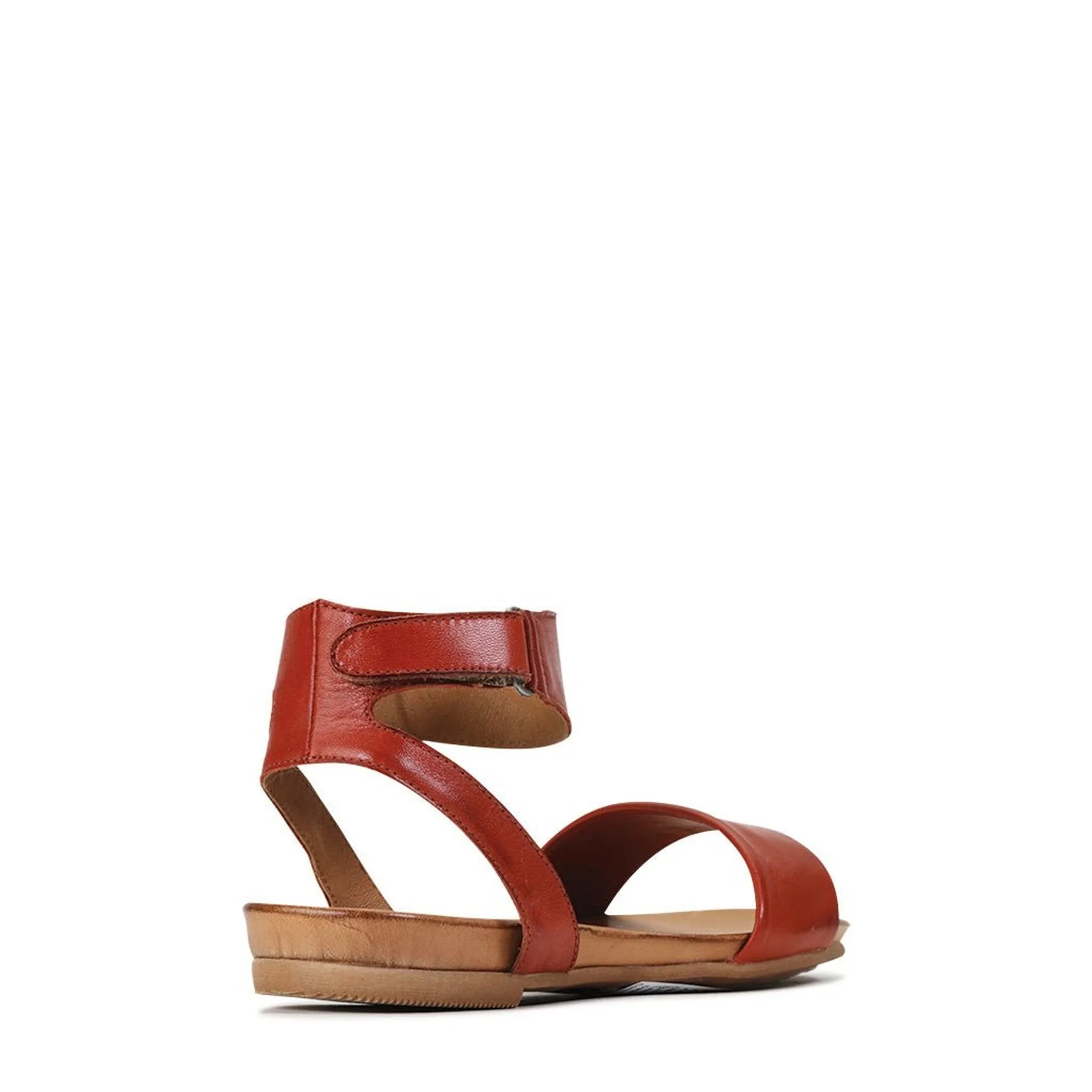LAUREN LEATHER ANKLE STRAP SANDALS