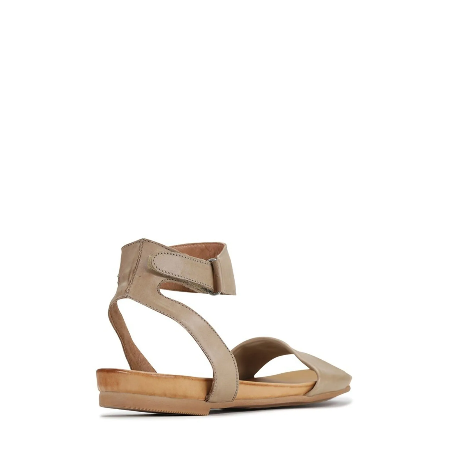 LAUREN LEATHER ANKLE STRAP SANDALS