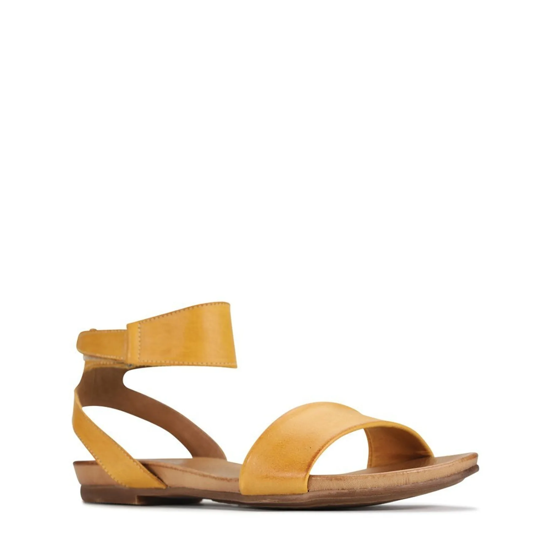 LAUREN LEATHER ANKLE STRAP SANDALS