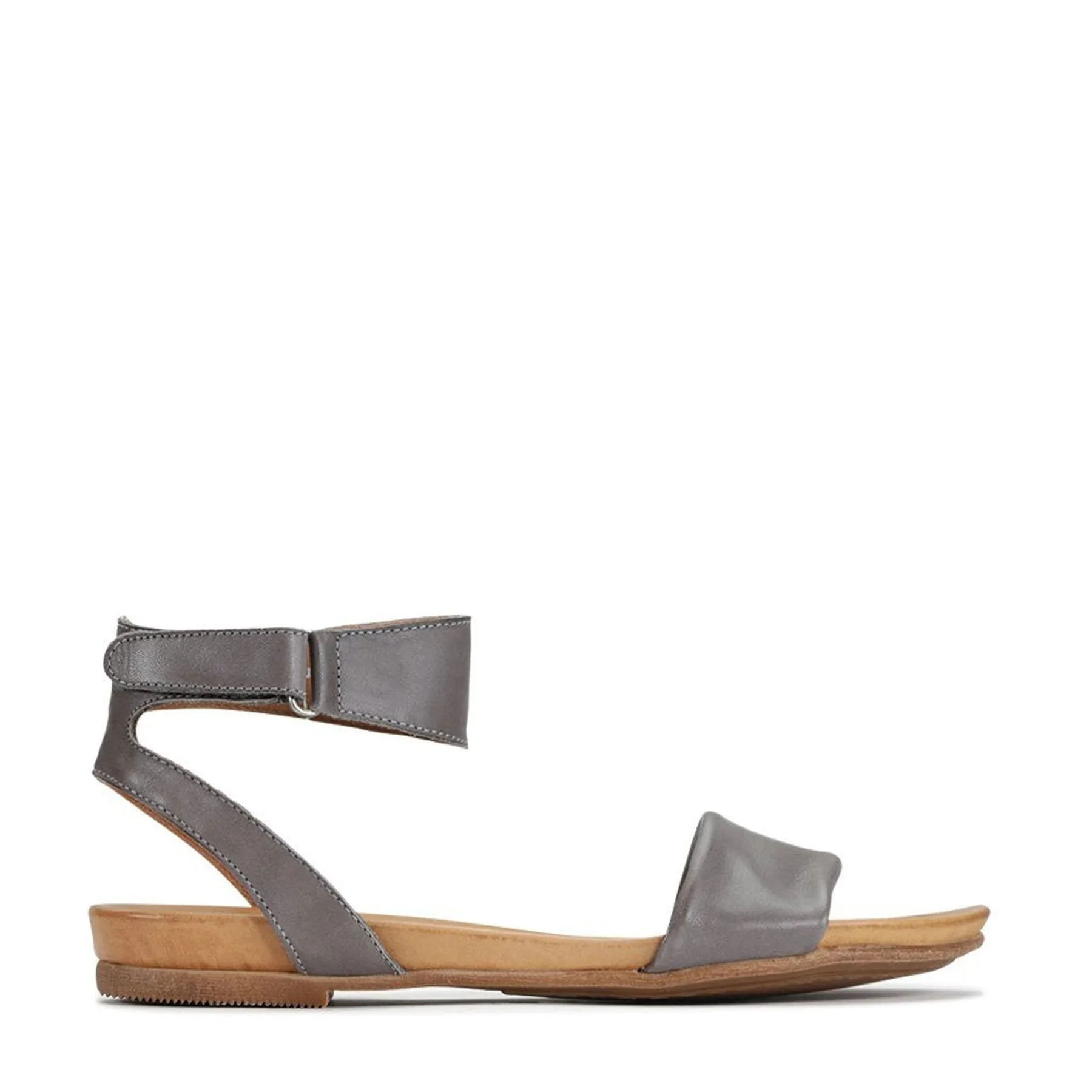 LAUREN LEATHER ANKLE STRAP SANDALS