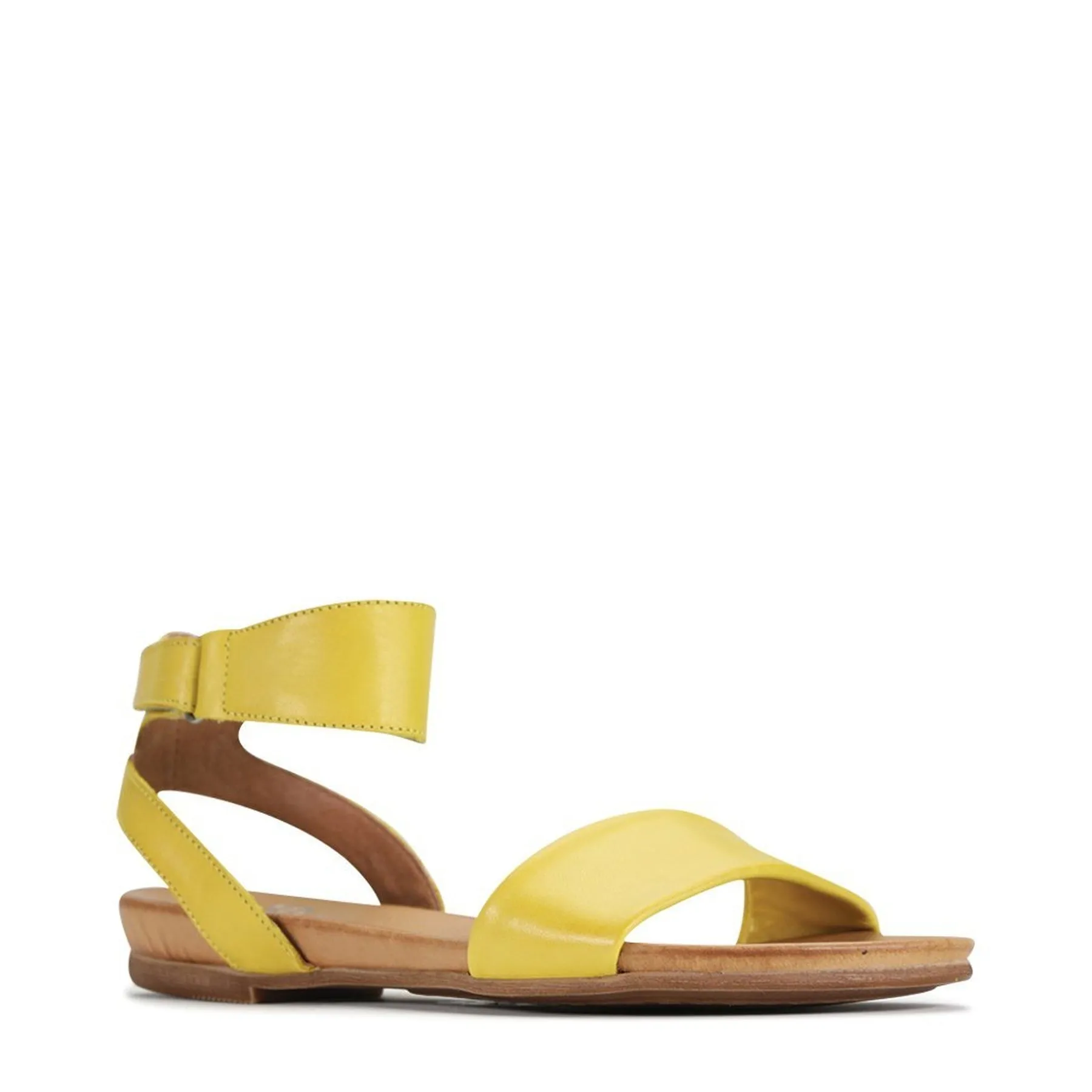 LAUREN LEATHER ANKLE STRAP SANDALS