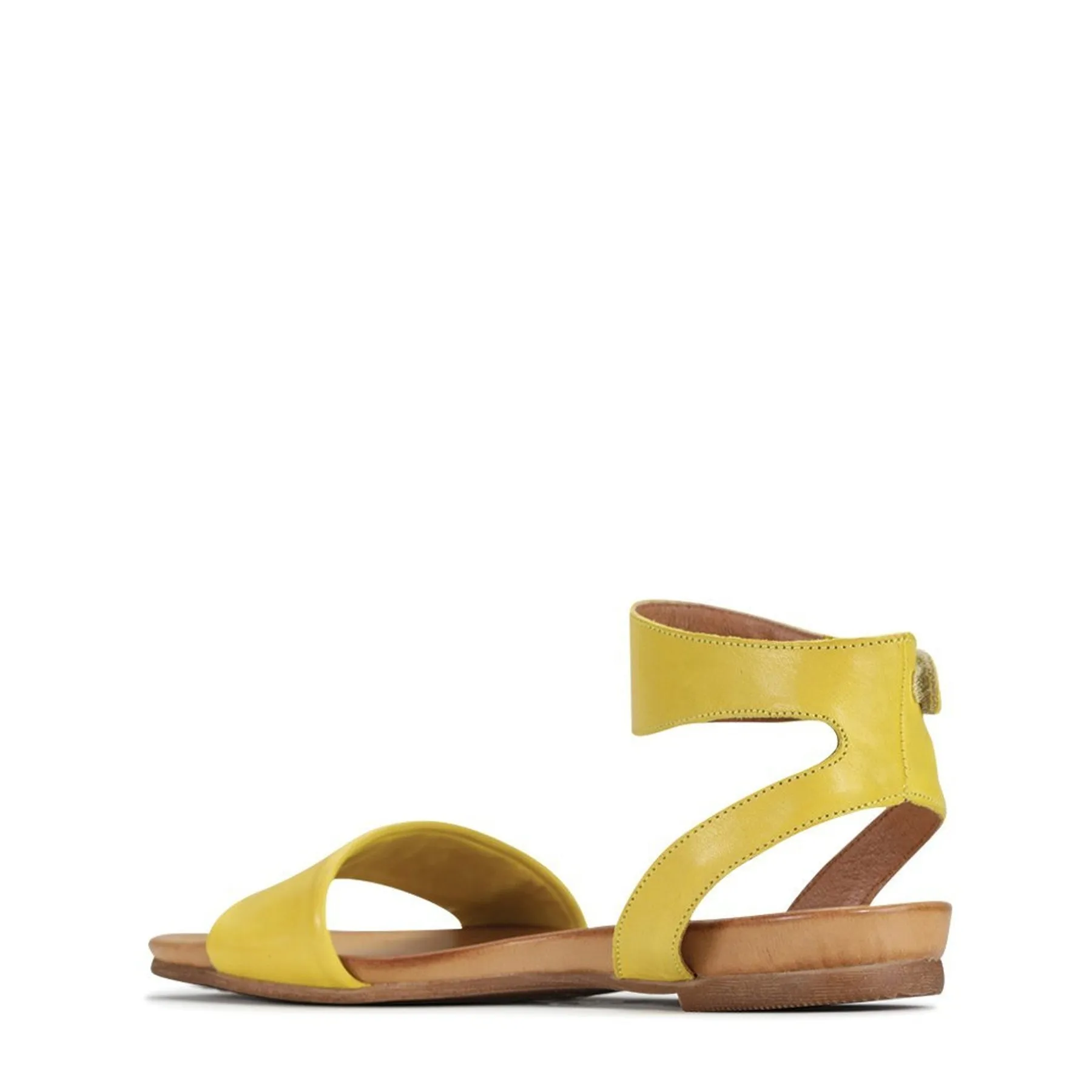 LAUREN LEATHER ANKLE STRAP SANDALS