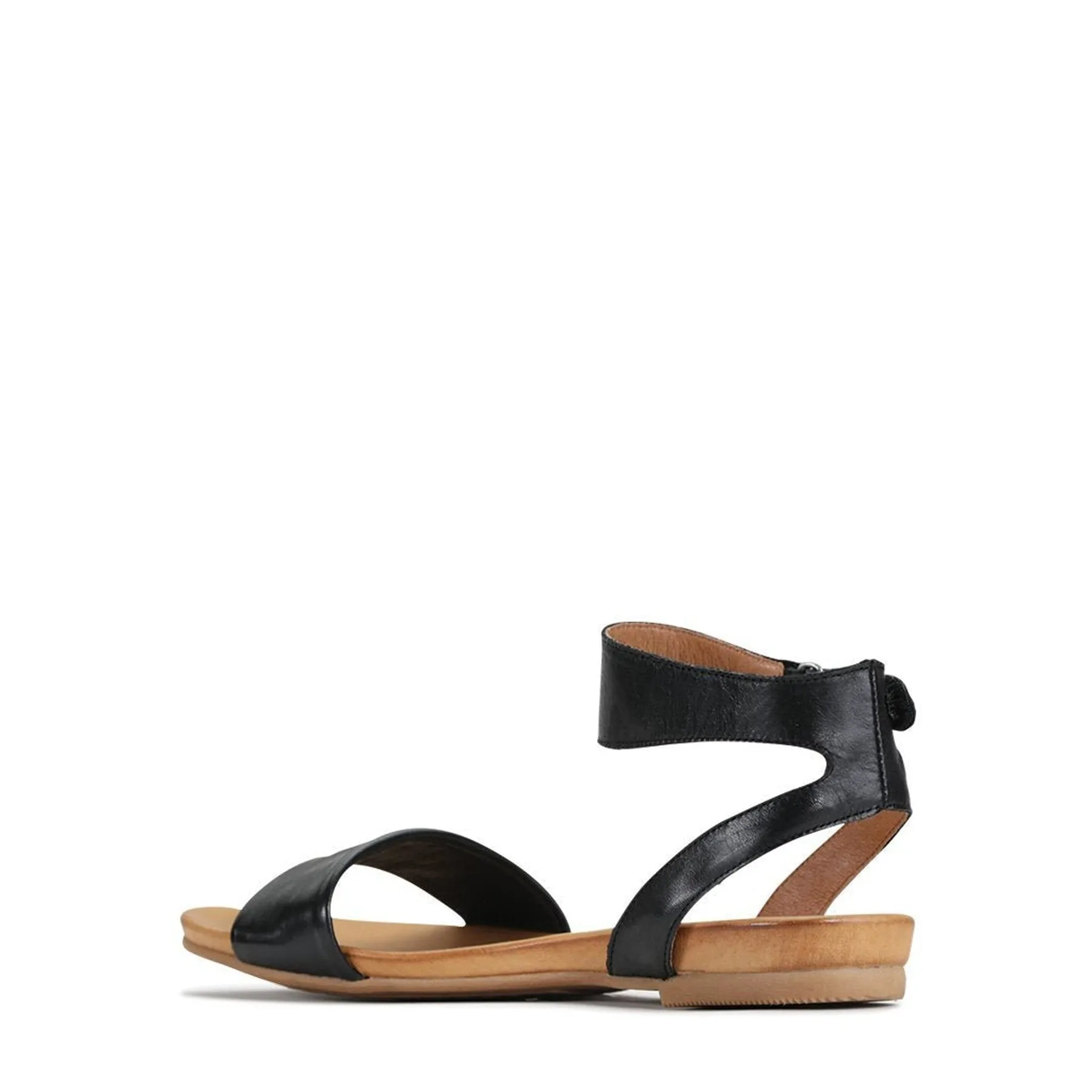 LAUREN LEATHER ANKLE STRAP SANDALS
