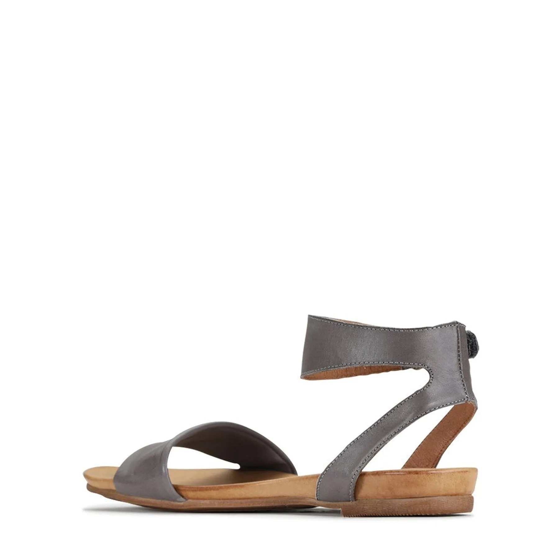 LAUREN LEATHER ANKLE STRAP SANDALS