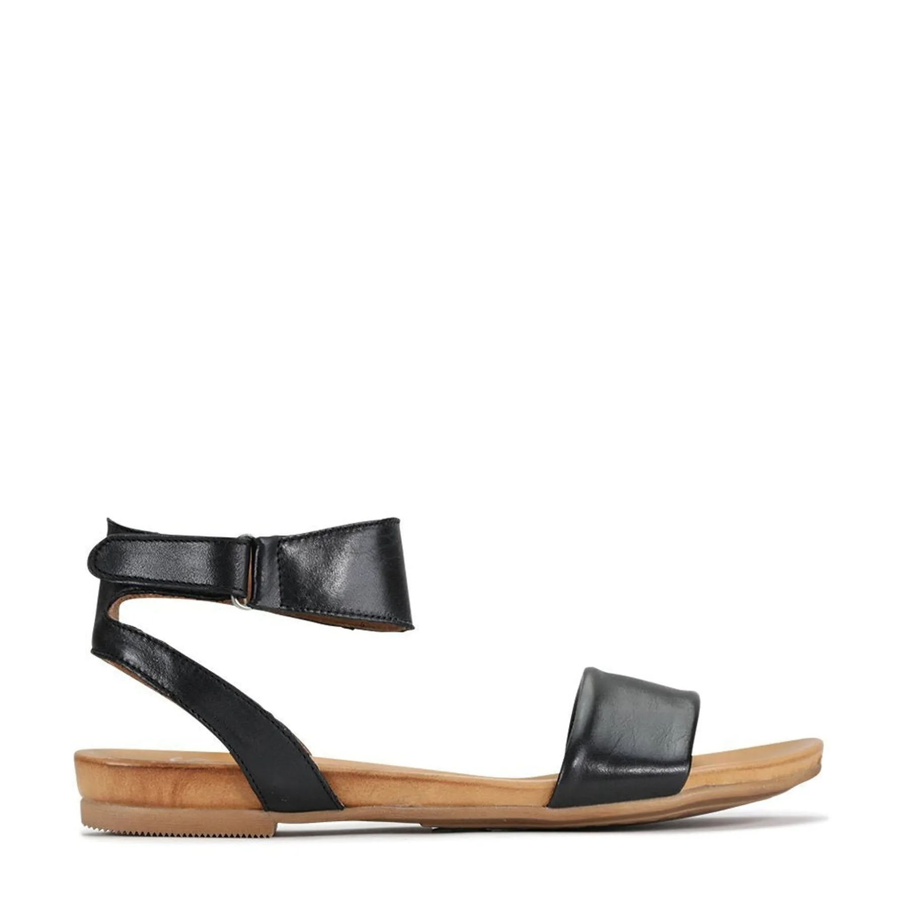 LAUREN LEATHER ANKLE STRAP SANDALS