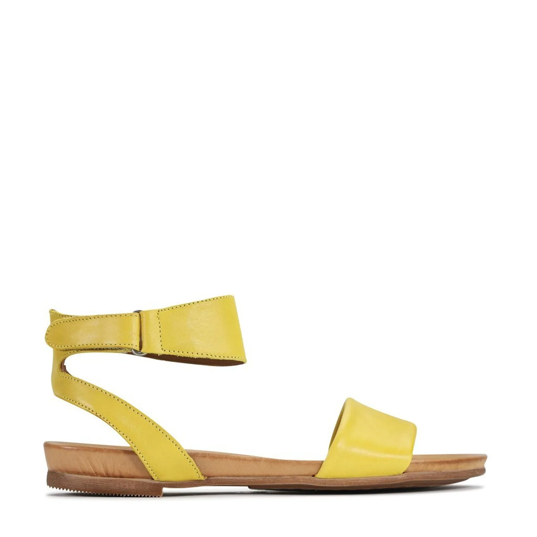 LAUREN LEATHER ANKLE STRAP SANDALS