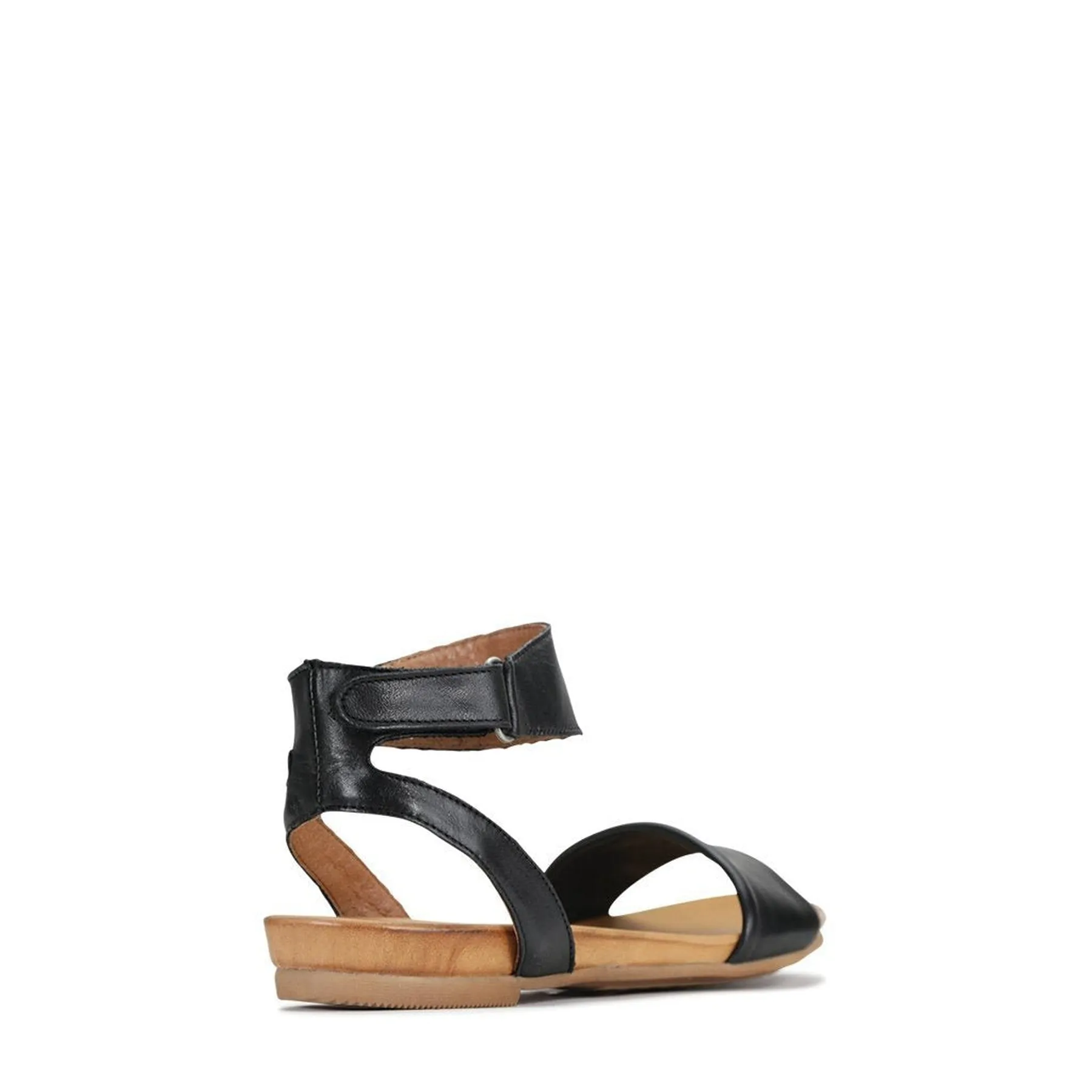 LAUREN LEATHER ANKLE STRAP SANDALS