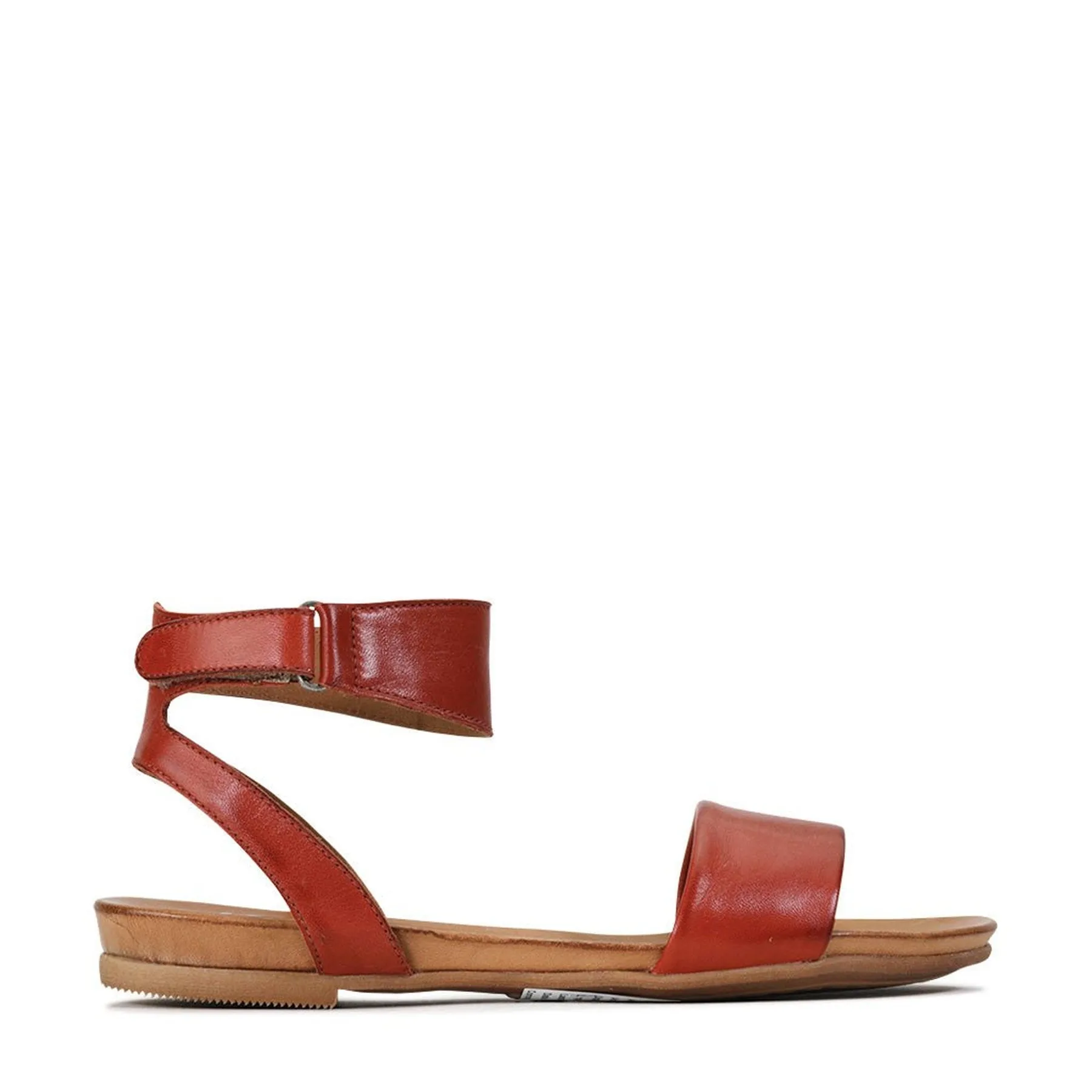 LAUREN LEATHER ANKLE STRAP SANDALS