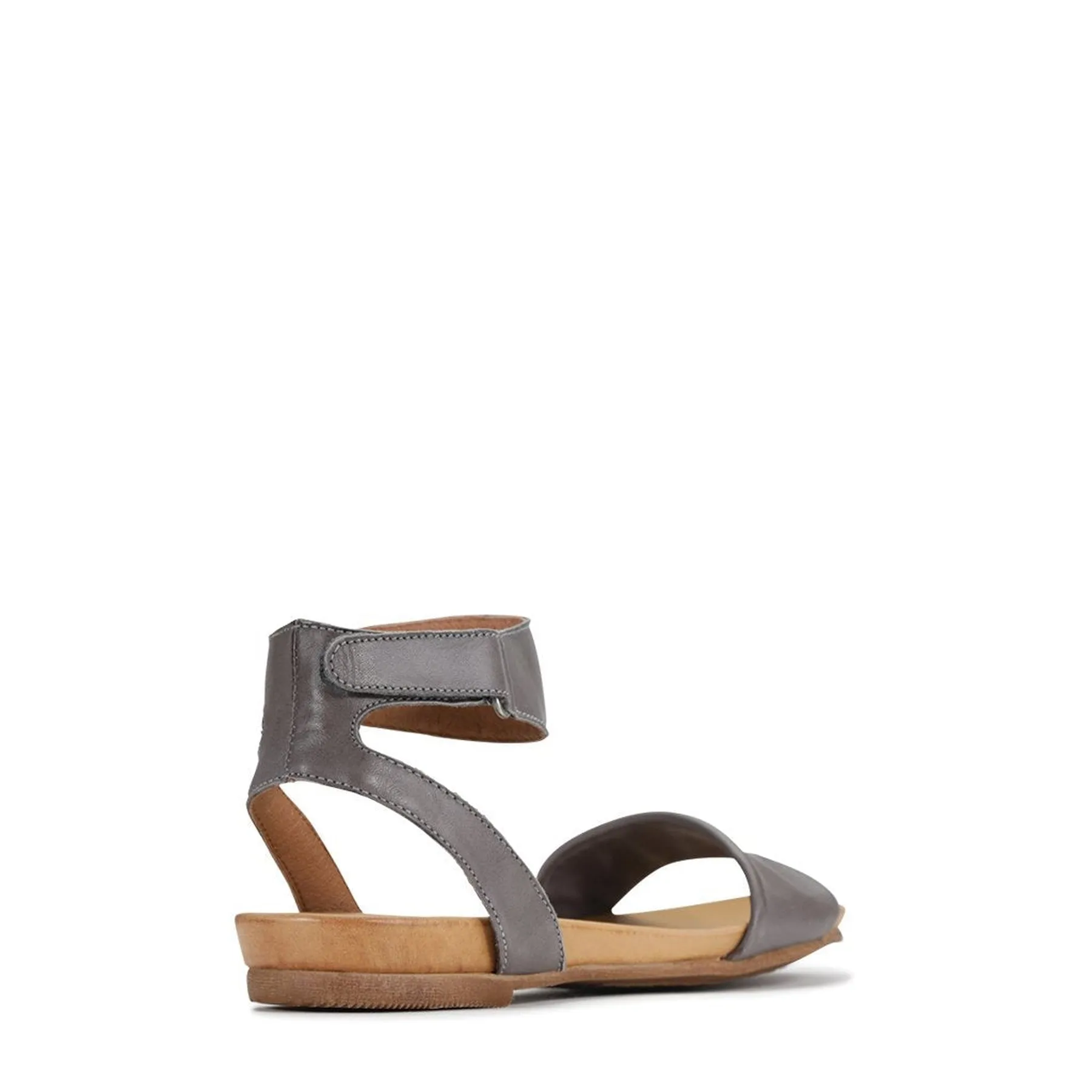 LAUREN LEATHER ANKLE STRAP SANDALS