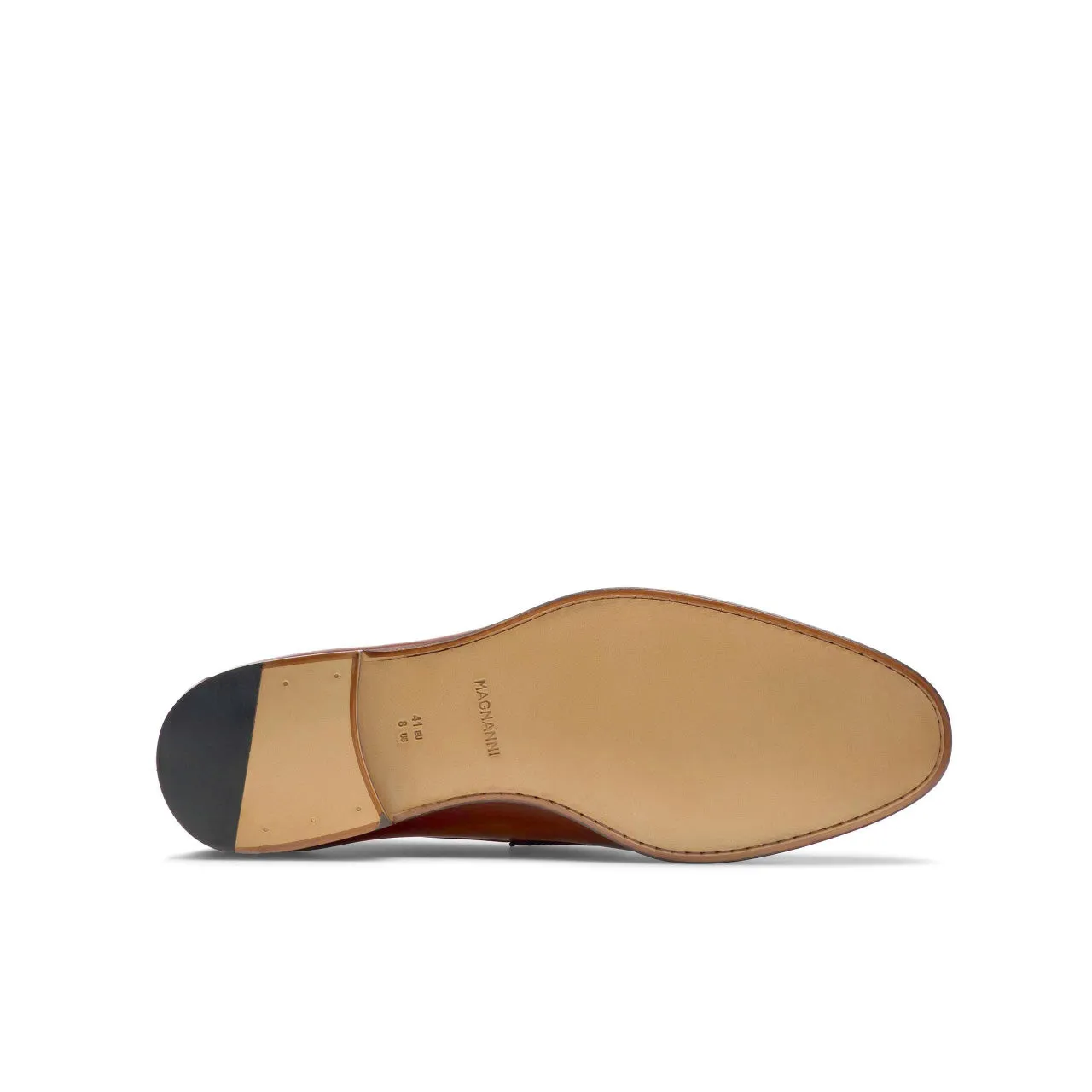 Magnanni Silvano 24385 Men's Shoes Cuero Tan Calf-Skin Leather Buckle Slip-On Loafers (MAGS1140)