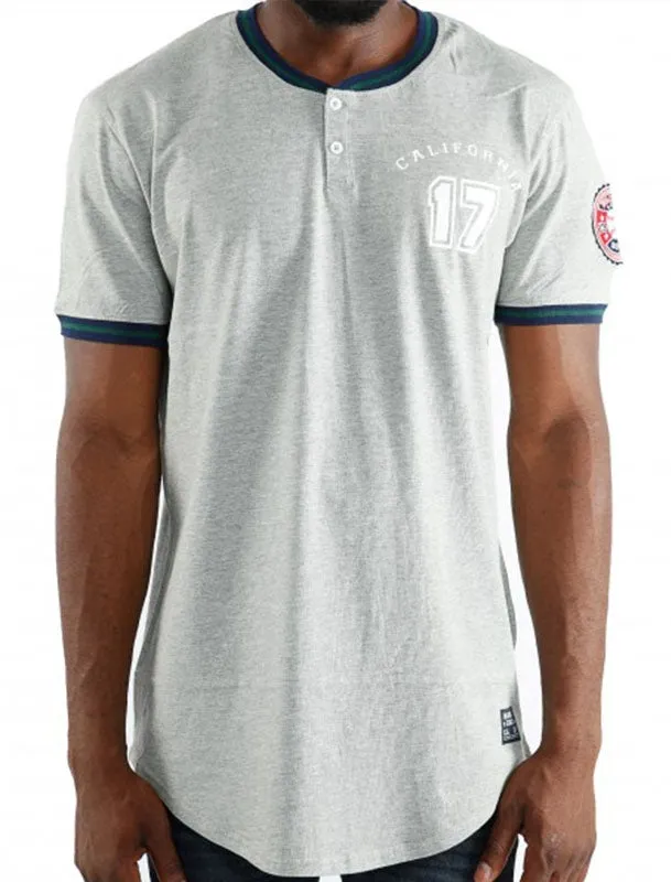 Mantle Baseball T-Shirt in Light Grey