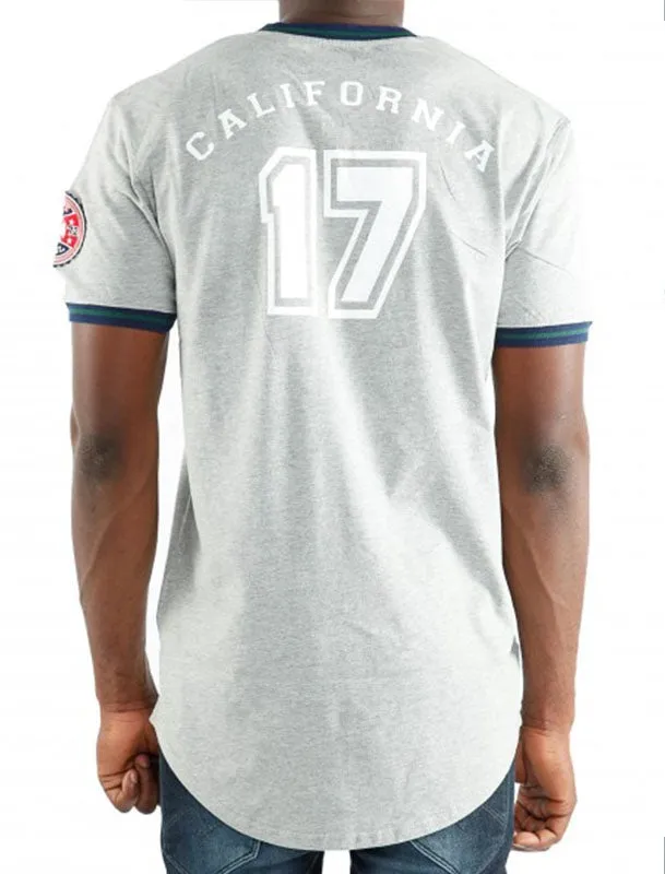 Mantle Baseball T-Shirt in Light Grey