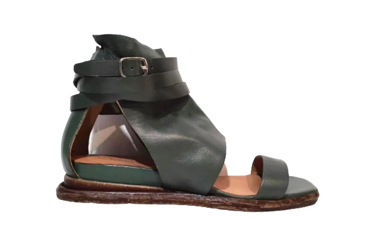 Martini Marco T0308 Green Salvia Women's Flats Sandals Made In Romania