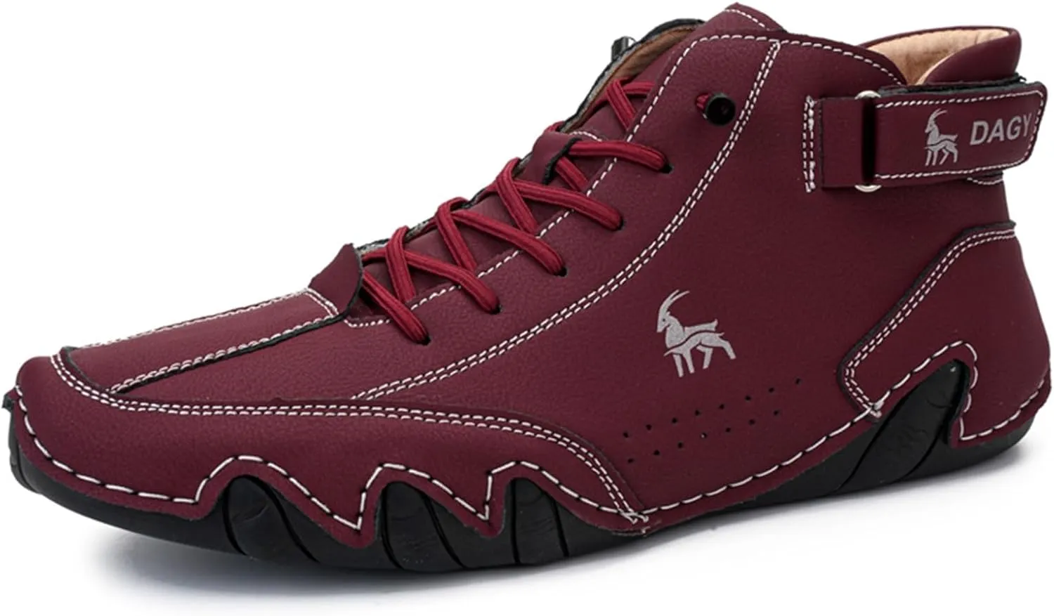 Men' Chukka Boots Italian Handmade Suede High Hiking Boots Casual Sneakers Waterproof Lightweight High Top Barefoot Ankle Boots Outdoor Shoes For Hiking Camping & Driving All Season