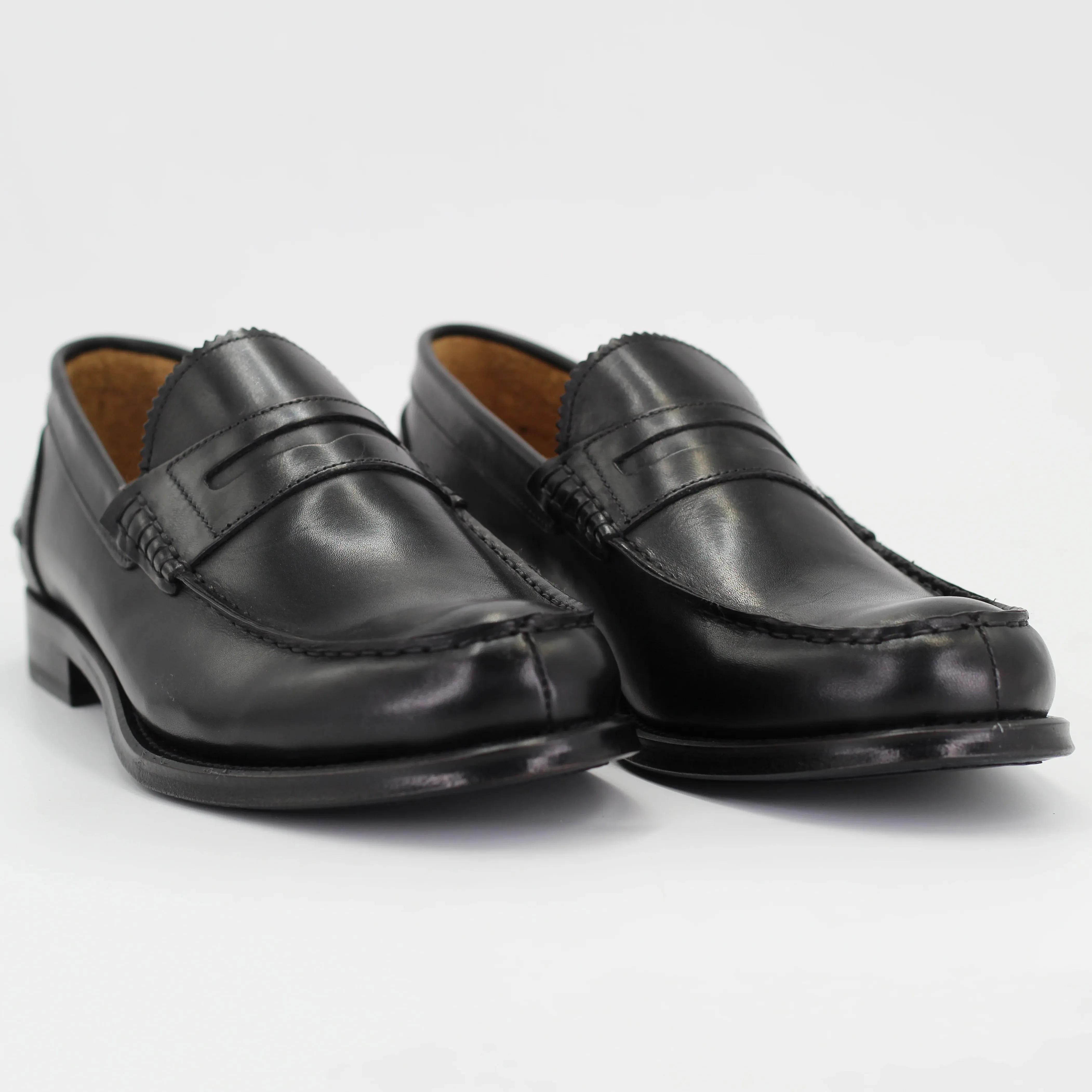 Men's moccasin in calf leather nero (BRU8826)